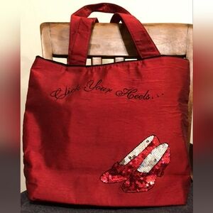 Vintage 90s Red Ruby Slippers Tote Bag